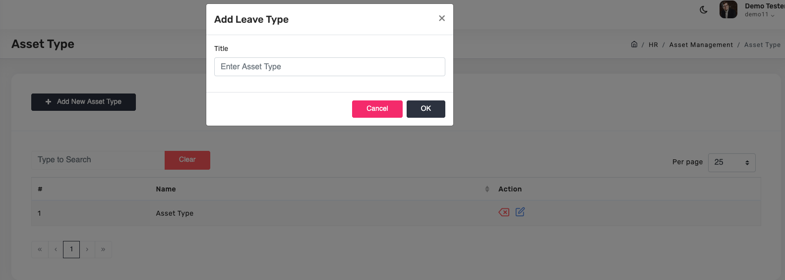 Asset types